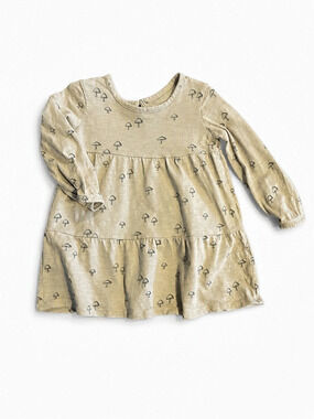 Little Co Lauren Conrad Baby 12M Organic Cotton Mushroom Tiered Dress